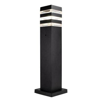 Moderne zwarte tuinpaal 51cm E27 fitting Valida Netstroom, Overige materialen, Verzenden, Nieuw, Netvoeding