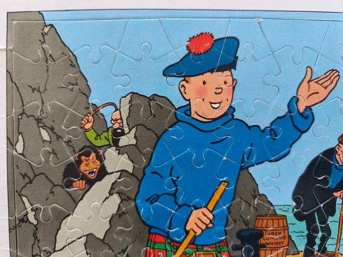 Tintin - Puzzle du chèque Tintin - Lîle noire, Tintin en, Livres, BD