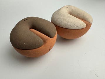 Fior - sculptuur, Due sculture - 11 cm - Klei - 1980