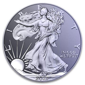 États-Unis. 20 x 2027 1 oz American Titanium Eagle Round BU