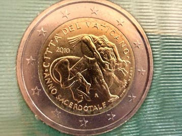 Vatican. 2 Euro 2010/2017 (6 moedas) (Sans prix de réserve)