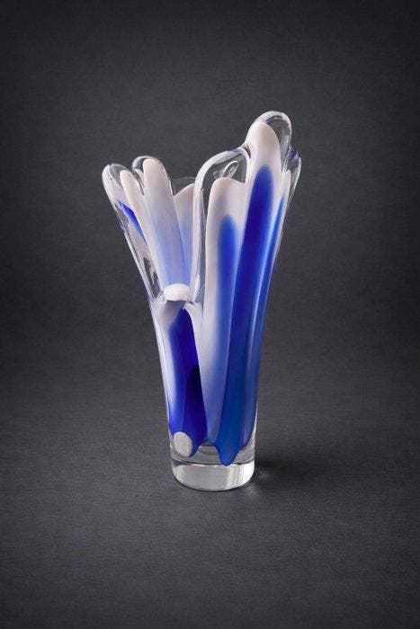 Flygsfors - Vicke Lindstrand - Vaas - schelp - Glas -, Antiek en Kunst, Antiek | Glaswerk en Kristal