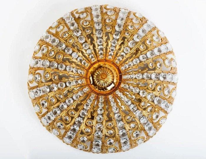 Plafonnier - araignée - Laiton, Cristal, Maison & Meubles, Maison & Meubles | Autre