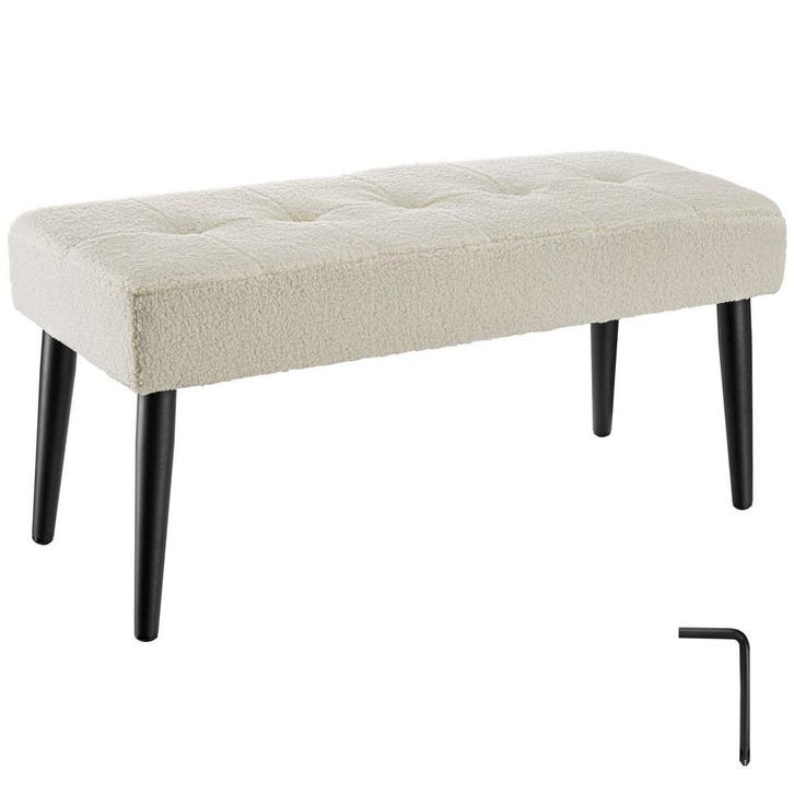 tectake Bankje Glora, gestoffeerd, met stikpatroon, draagkra, Animaux & Accessoires, Maisons pour chiens, Envoi