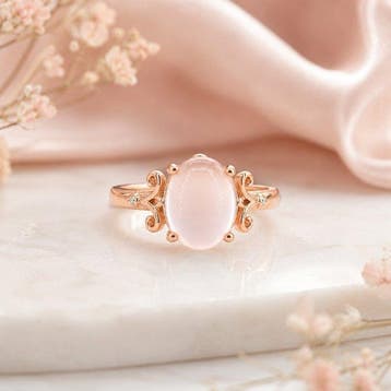 Zonder minimumprijs - Ring Verguld Quartz - Diamant -, Nieuw