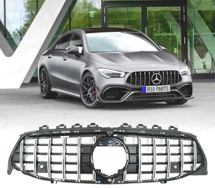 CALANDRE MERCEDES CLA W118 19- LOOK GTR CHROMÉ, Autos : Pièces & Accessoires, Carrosserie & Tôlerie, Envoi