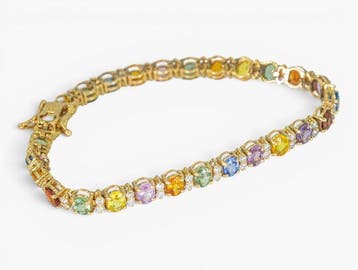 Zonder minimumprijs - Armband - 14 karaat Geel goud, HRD -, Nieuw