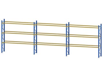 Palletstelling - 4 staanders 3650x1000mm - Tot lengte: 11m20, Ophalen of Verzenden
