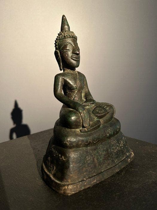 Image classique de Bouddha - Bronze - Laos - XVIIIe siècle, Antiquités & Art, Art | Art non-occidental