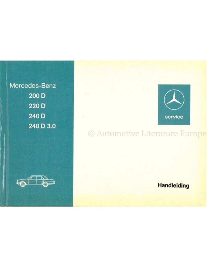 1974 MERCEDES BENZ E KLASSE INSTRUCTIEBOEKJE NEDERLANDS, Autos : Divers, Modes d'emploi & Notices d'utilisation