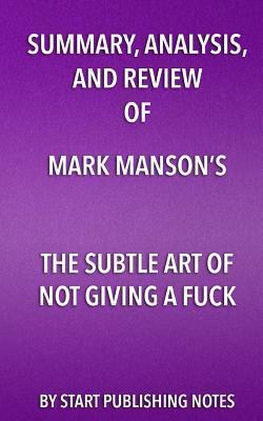 Summary, Analysis, and Review of Mark Mansons the Subtle, Livres, Langue | Anglais, Envoi