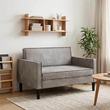 vidaXL XXL-fauteuil Lichtgrijs Kunst Suède Leer, Verzenden, Nieuw