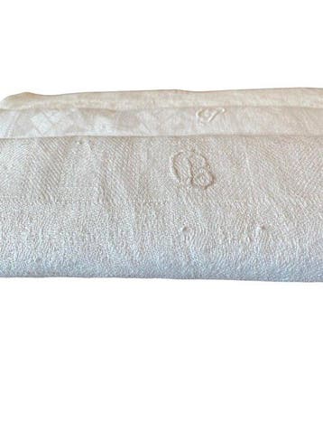 Handdoek (3) - 68 cm - 56 cm - Linnen damast handdoeken