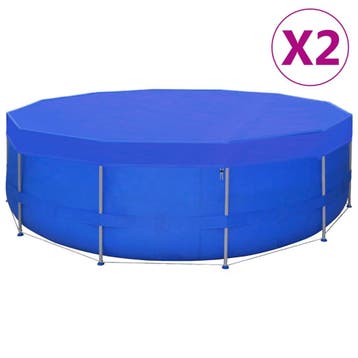 vidaXL Zwembadhoezen 2 st rond 90 g/m² 540cm PE, Verzenden, Nieuw