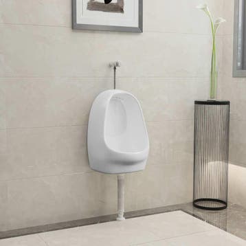 vidaXL Wandurinoir met spoelklep keramiek wit, Doe-het-zelf en Bouw, Sanitair, Verzenden, Nieuw