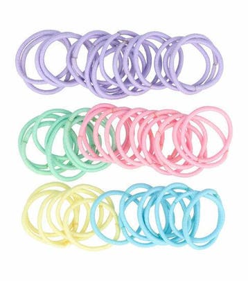 Haarelastiekjes Mini 2cm - Dun - Zonder Metaal - Roze Paars