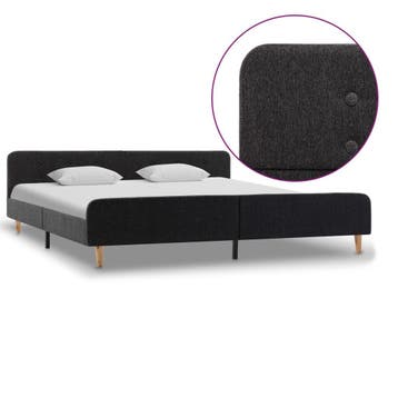vidaXL Bedframe jute donkergrijs 180x200 cm, Huis en Inrichting, Verzenden, Nieuw