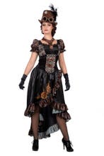 Steampunk Jurk Zwart Dames, Verzenden, Nieuw