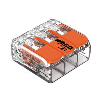 WAGO LASKLEM | 3 DRADEN | 0.2-4.0MM² | PER 50 STUKS, Maison & Meubles, Lampes | Lampes en vrac, Verzenden