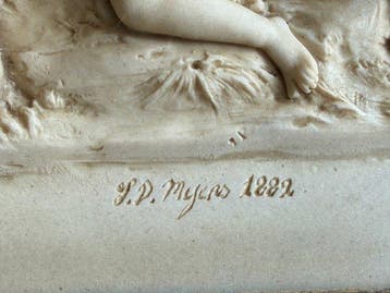 French Neoclassical style Bas-Relief Putti - Myers -