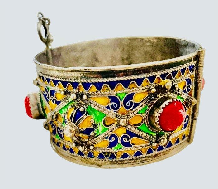 Berber armband - Zilver - Marokko - 20e eeuw, Antiek en Kunst, Kunst | Niet-Westerse kunst