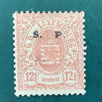 Luxemburg 1881 - Dienst : 12,5 cent wapenschild - MH -, Gestempeld