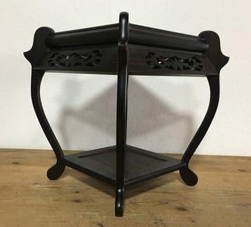 Vintage Japanese Karaki Wooden High Stand - Incense Burner
