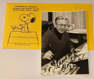 Charles M. Schulz - Fotografia autografata a mano, Livres