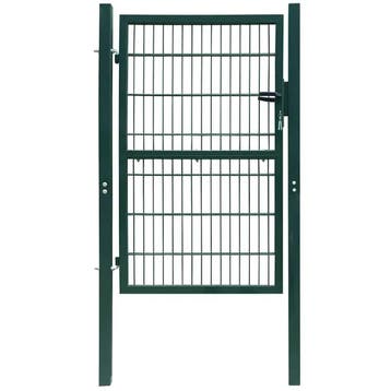 vidaXL 2D Hekpoort (Enkel) Groen 100x120 cm, Tuin en Terras, Verzenden, Nieuw