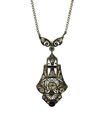 Ketting met hanger - 10 kt. Witgoud - 3.78ct. tw. Diamant