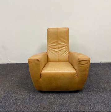 design Fauteuil Label Longa van Gerard van den Berg, beige, Huis en Inrichting, Stoelen, Gebruikt, Eén