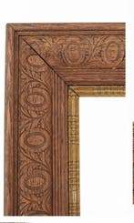Cadre - Bois - Avec verre - richement taillé