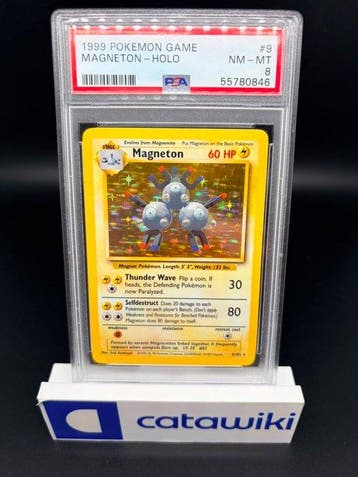 Pokémon - 1 Graded card - Magneton Holo 9/102 PSA 8 - Base