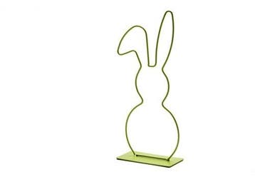 Metalen Frame Haas hangend oor op voet Lime Groen 29 cm