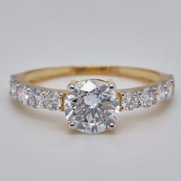 Zonder minimumprijs - Ring - 14 karaat Geel goud - 2.08ct., Nieuw