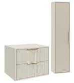Wastafelkast Rimini 60 cm - Beige -  Badmeubel met Kolomkast, Verzenden, Nieuw