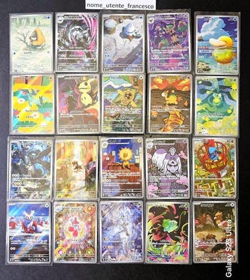 Pokémon Card Lotto B 20 Carte Art Rare (AR) Full Art Set