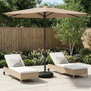 vidaXL Tuinparasol met voet 270 x 270 cm Polyester, Verzenden, Nieuw