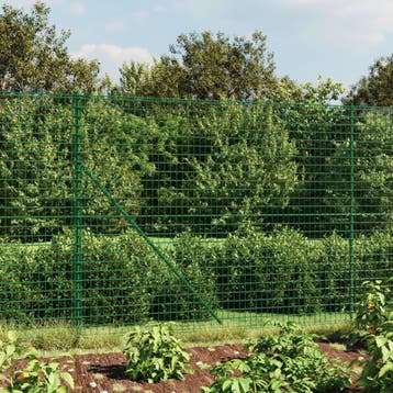 vidaXL Draadgaashek met flens 1,8x25 m groen, Verzenden, Nieuw