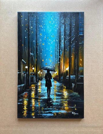 Alexander Nakonechny (1971) - Evening light and rain, Antiek en Kunst