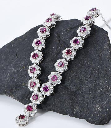 Zonder minimumprijs - Statement ketting - 18 karaat Witgoud,