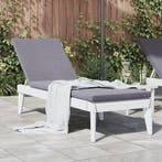 vidaXL Ligbed 186x60x29 cm polypropeen wit, Verzenden, Nieuw