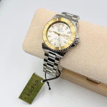 Gucci - Dive - 18kt Gold Plated - Automatic - YA136357 -, Nieuw