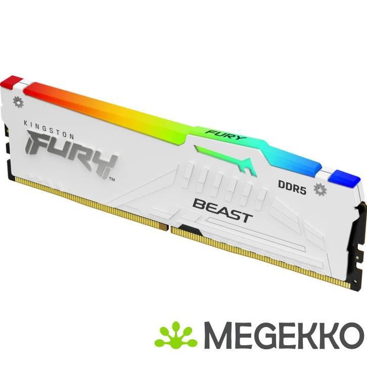 Kingston DDR5 FURY Beast RGB White 1x16GB 6400, Informatique & Logiciels, Mémoire RAM, Envoi