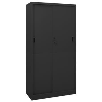 vidaXL Kantoorkast met schuifdeuren 90x40x180 cm staal, Huis en Inrichting, Verzenden, Nieuw