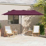 vidaXL Parasol Bordeaux Rood 372 x 198 x 243 cm Polyester en, Verzenden