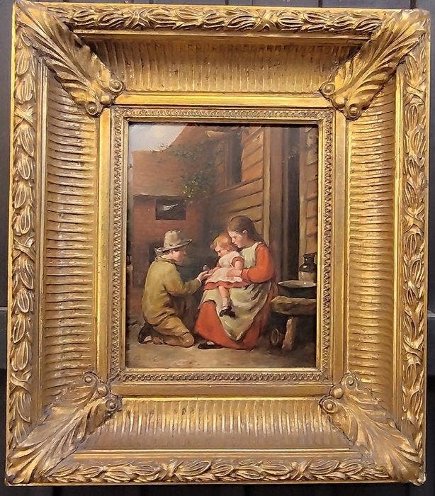 C.L. Evans (XIX-XX), After William Bromley III - The present, Antiek en Kunst, Kunst | Schilderijen | Klassiek