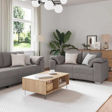 vidaXL bank / zetel 2 st Taupe Stof, Verzenden