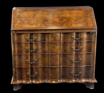 Secrétaire - Ronce de noyer - Orgelgebogen bureau secrétaire