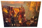 Scuola Americana (XX) - Tramonto nell accampamento di Sioux